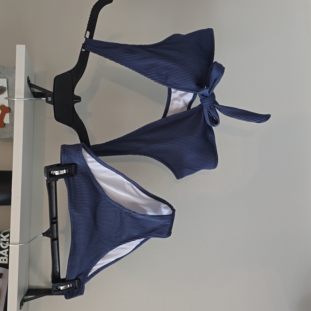 Cupshe slate blue bikini